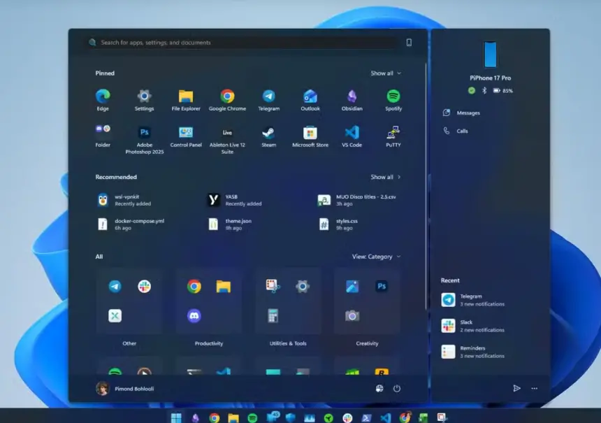 Başlat menüsü nihayet eski halinden kurtuldu