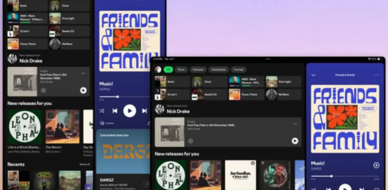 Spotify yeni arayüzüyle Galaxy Z Fold ve Tab deneyimini baştan tanımlıyor