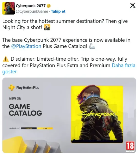PS Plus oyun kataloğuna Temmuz ayında Cyberpunk 2077, Abiotic Factor, Banishers: Ghosts of New Eden ve daha fazlası ekleniyor