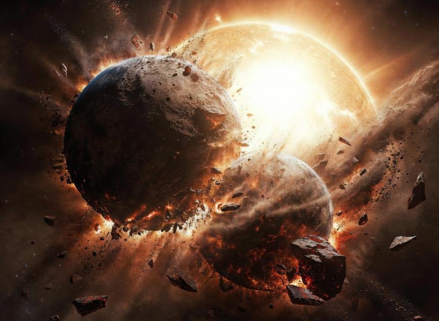Gökbilimciler iki gezegenin yıkıcı çarpışmasının kanıtlarını tespit etti