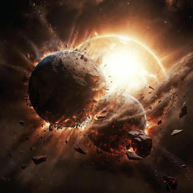 Gökbilimciler iki gezegenin yıkıcı çarpışmasının kanıtlarını tespit etti