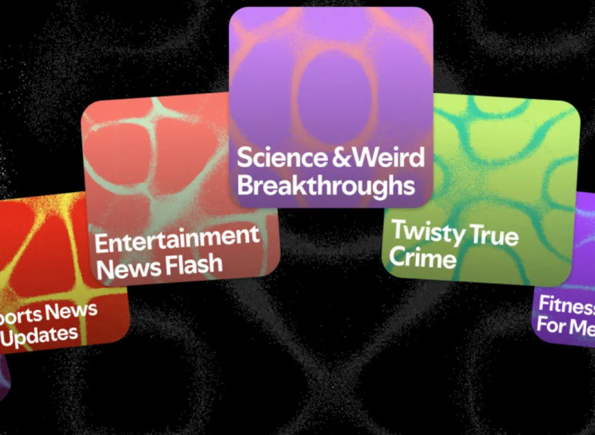 Spotify önerilen çalma listelerini podcast’lere genişletti