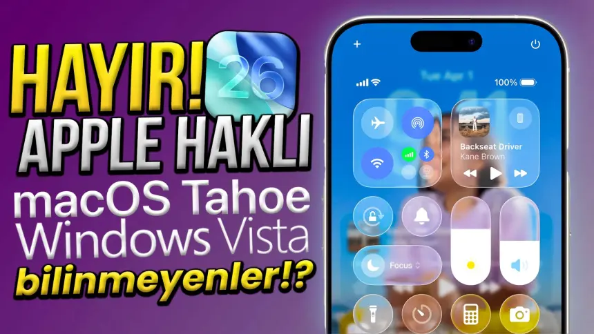 Apple haklı olabilir! Windows çaldı ve Liquid Glass, iOS 26 özellikleri