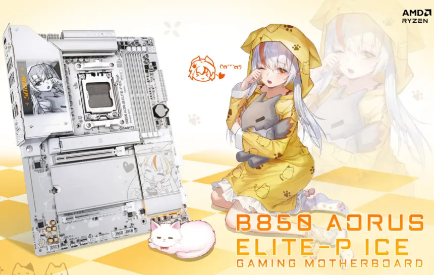GIGABYTE, anime temalı B850 AORUS ELITE-P ICE anakartını resmen tanıttı