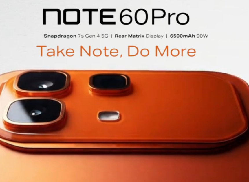 Infinix Note 60 Pro arka Matrix ekranıyla fark yaratıyor