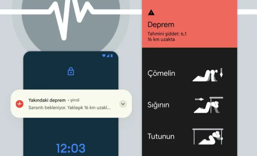 Android telefonlar deprem uyarısında hayati rol oynuyor