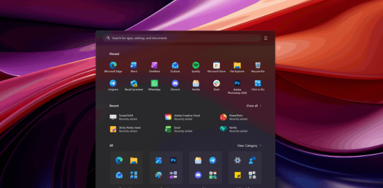 Microsoft, Windows 11'de arama kutusunun boyutunu 4 piksel büyütüyor