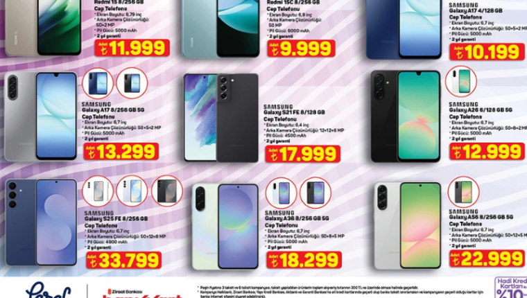 A101 marketler uygun fiyatlı Xiaomi Redmi 15 telefonlar satacak