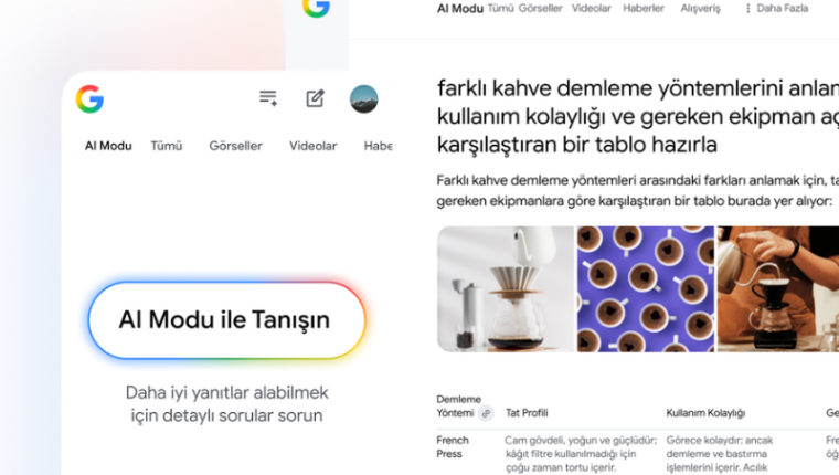 Google AI modu ve AI bakışı Türkiye’de kullanıma sunuldu
