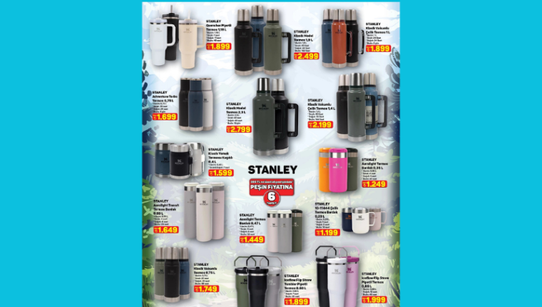 A101 marketler Stanley termos ürünleri satacak