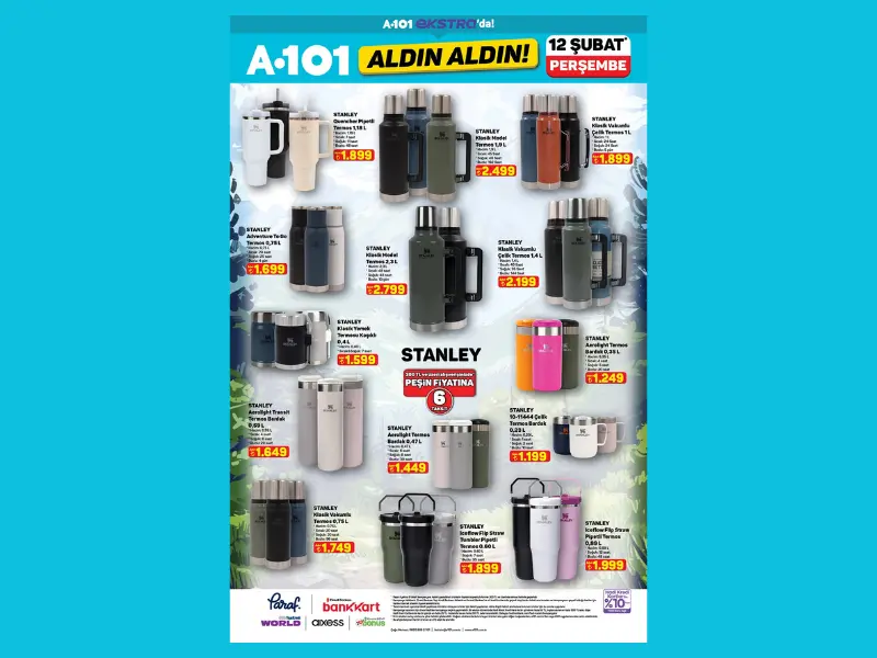A101 marketler Stanley termos ürünleri satacak