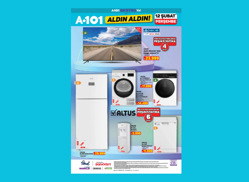 A101 marketler uygun fiyatlı beyaz eşya ve televizyon satacak
