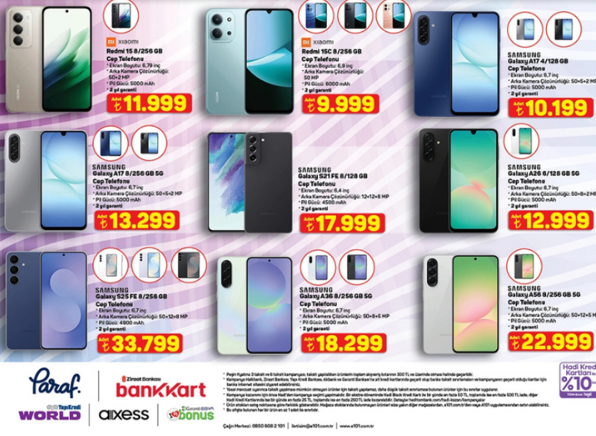 A101 marketler cep dostu Samsung Galaxy telefonlar satacak