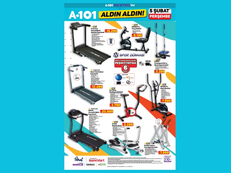A101 marketler uygun fiyatlı spor ekipmanları satacak